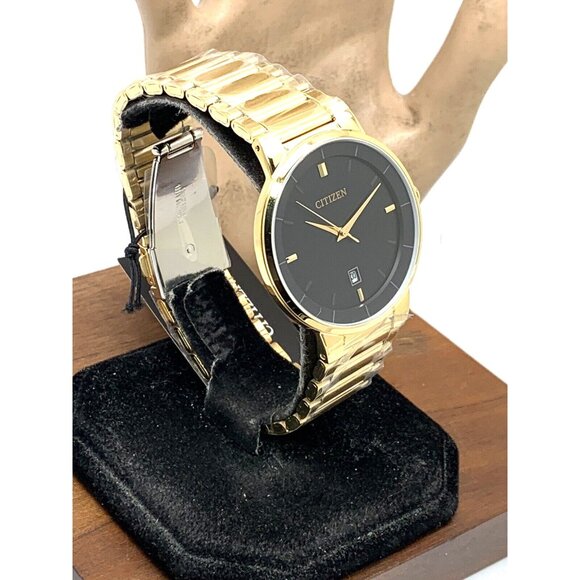 Citizen Men's Watch BI5012-53E Quartz Gold Tone Stainless Steel Black Dial 40mm - Picture 13 of 13